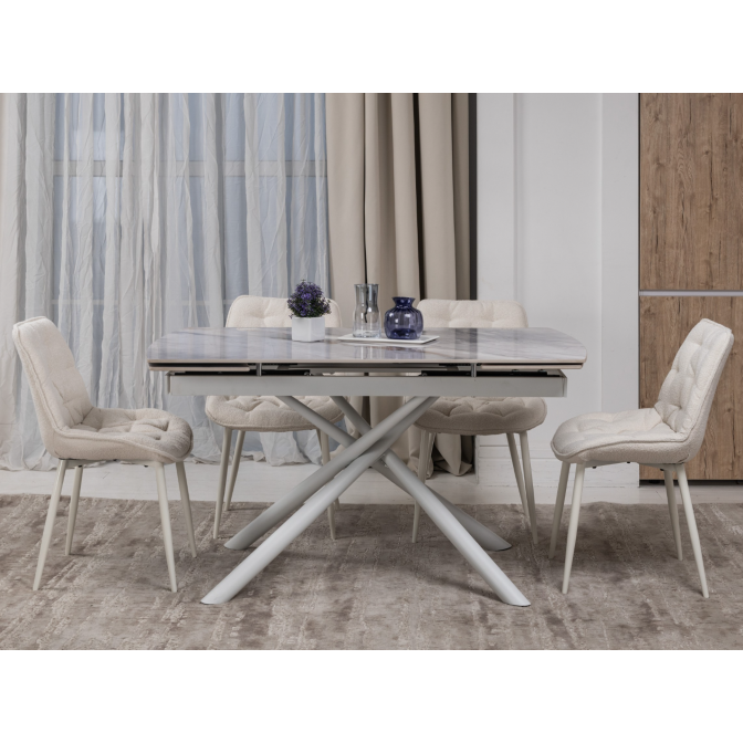 Керамический стол Пино TML-1200-1 айсберг + белый Vetro mebel