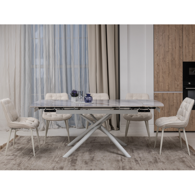 Керамический стол Пино TML-1200-1 айсберг + белый Vetro mebel