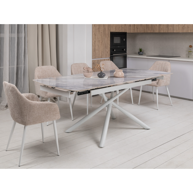 Керамический стол Пино TML-1200-1 айсберг + белый Vetro mebel
