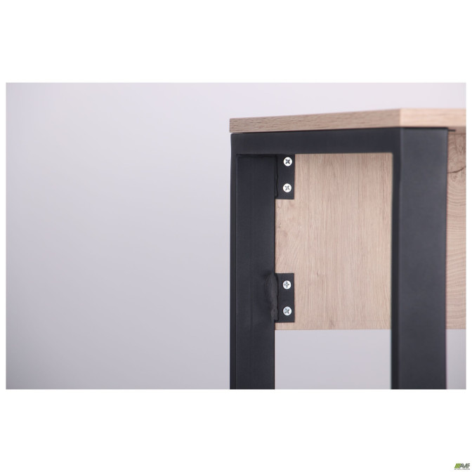 Стіл комп'ютерний Pluto ST R (1200х600х750) Дуб Ендгрейн/Чорний графіт AMF