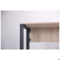 Стіл комп'ютерний Pluto ST R (1200х600х750) Дуб Ендгрейн/Чорний графіт AMF