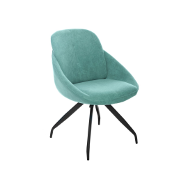 Стул поворотный R-65 мятный  +  черный Vetro mebel
