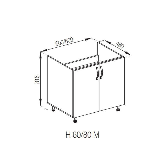 Кухонная секция нижняя Н 60М Прованс Мир мебели
