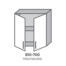 Кухонная секция В10-700 верхняя 700 два фасада Оптима Эверест  