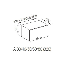 Кухонная секция антресоль А 60 (320) Адель Люкс Мир мебели
