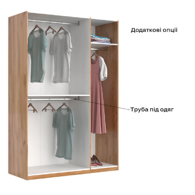 Шкаф 3Дв с зеркалом Тоффи / Toffee Супермат Тоффи - Орех Макадамия MiroMark TF-13-TF