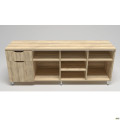 Тумба стационарная Delta DL-402L (1600х400х675мм) Блэквуд Ячменный / Опора Белый беж AMF