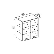 Кухонна секція верхня 60 Ск (h-920) Адель Світ меблів