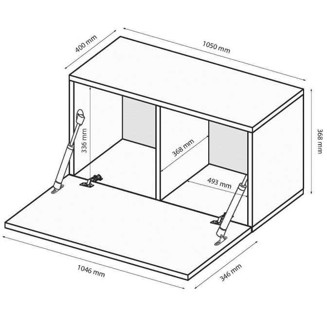 Секция BOX-42 TV 1,05 / Глянец Чёрный MiroMark BX-42-BL