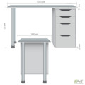 Стол компьютерный Blond BL-102 (1200х600х750) Белый жемчуг/белый беж AMF