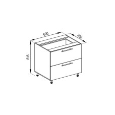 Кухонна секція нижня Н 60 Ш LUX Адель Світ меблів