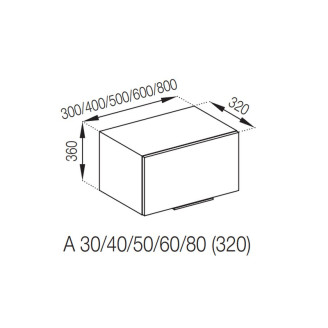 Кухонная секция антресоль А 50 (320) Милана Мир мебели