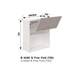 Кухонная секция верхняя В 80 Б Free Fold (720) Бьянка Мир мебели