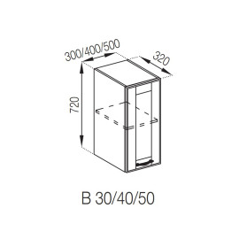 Кухонна секція верхня В 40 Домініка Світ меблів