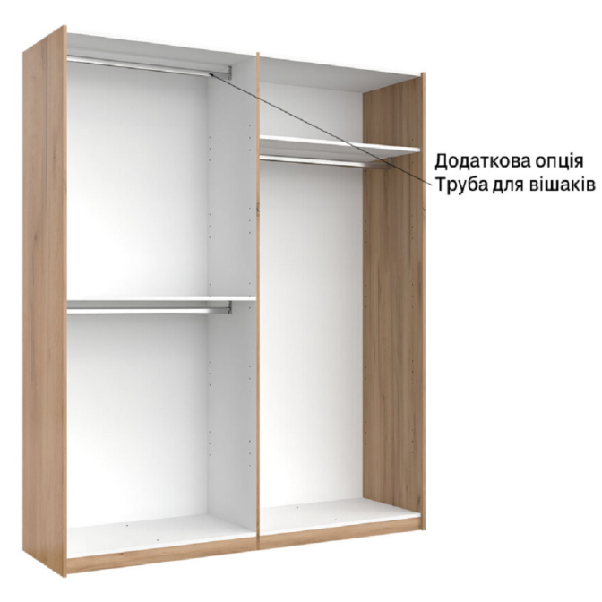 Шафа-купе 2,0х2,1 з дзеркалом2Дв Міла / Mila Глянець Білий MiroMark MA-21-WB