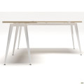 Рабочее место Delta DL-102 (1590х1600х750мм) Блэквуд Ячменный/Каркас белый AMF