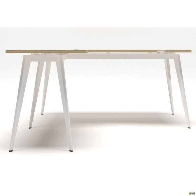 Рабочее место Delta DL-102 (1590х1600х750мм) Блэквуд Ячменный/Каркас белый AMF