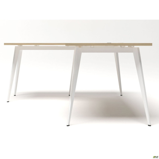 Рабочее место Delta DL-102 (1590х1600х750мм) Блэквуд Ячменный/Каркас белый AMF