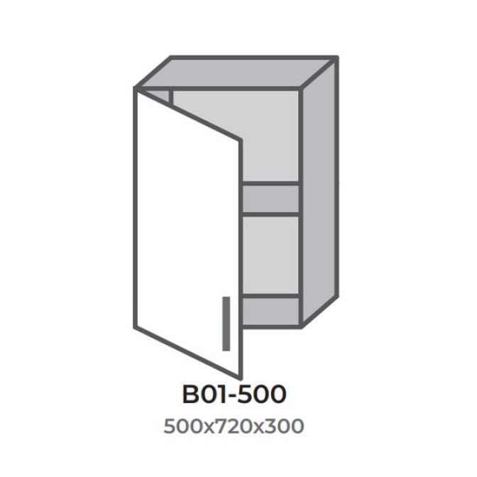 Кухонная секция В01-500 верхняя 500 один фасад Оптима Эверест  