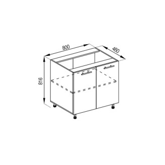 Кухонная секция нижняя Н 80 Адель Мир мебели