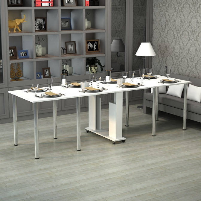 Стіл кухонний Сімейний 730*800*185 Білий Гамма стиль У-1