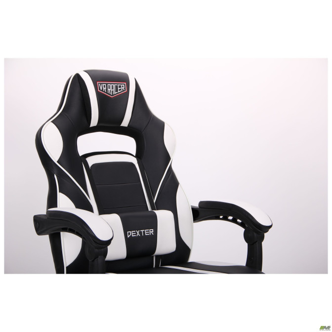 Кресло VR Racer Dexter Vector черный/белый AMF