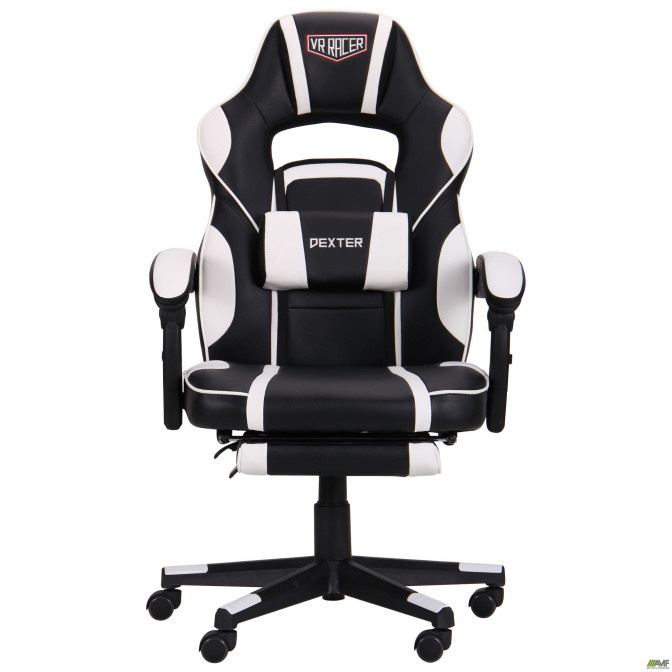 Кресло VR Racer Dexter Vector черный/белый AMF