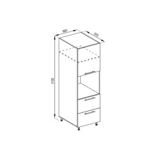 Кухонна секція пенал П 60 ДШ FAVORIT Адель Світ меблів