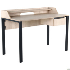 Компьютерный стол Pluto Top SH (1200х600х750) Дуб Эндгрейн/Черный графит AMF