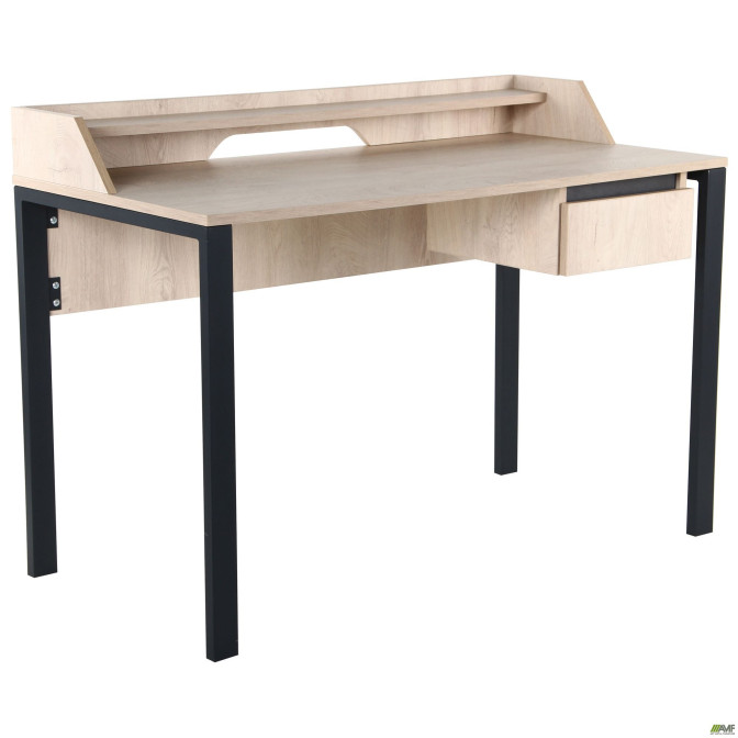 Компьютерный стол Pluto Top SH (1200х600х750) Дуб Эндгрейн/Черный графит AMF Компьютерный стол Pluto Top SH (1200х600х750) Дуб Эндгрейн/Черный графит AMF