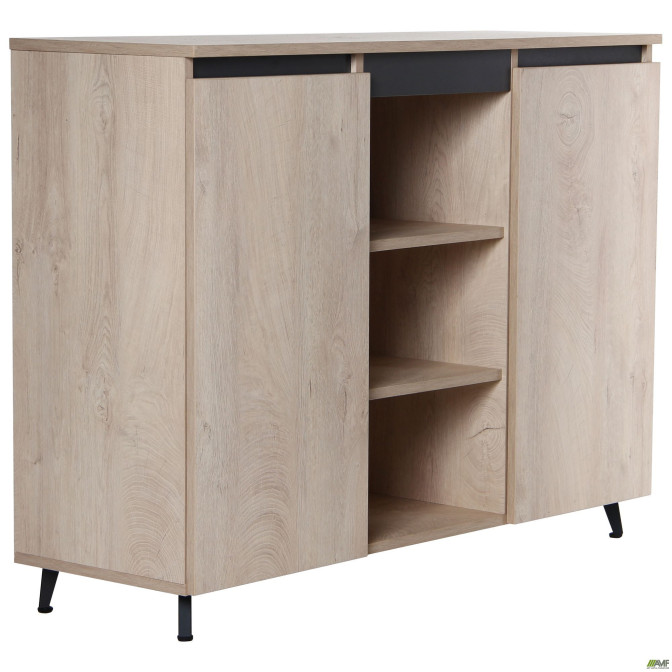 Комод Pluto SK12 (1200х400х900) Дуб Эндгрейн / Черный графит AMF