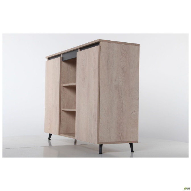 Комод Pluto SK12 (1200х400х900) Дуб Эндгрейн / Черный графит AMF