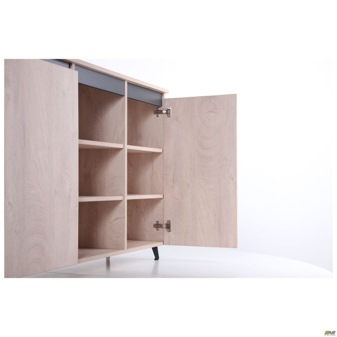 Комод Pluto SK12 (1200х400х900) Дуб Эндгрейн / Черный графит AMF