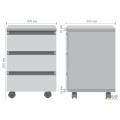 Тумба мобильная Pluto SM1 (400х400х580) Дуб Эндгрейн AMF