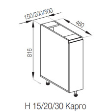 Кухонная секция нижняя Н 15 карго Влада Мир мебели 