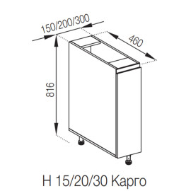 Кухонная секция нижняя Н 15 карго Влада Мир мебели 