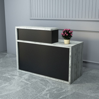 Ресепшин-4 стіл стійка 1600 Дуб Крафт Білий Гамма стиль