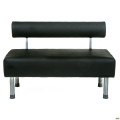 Диван Smile 1200 Кожзам черный AMF