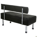 Диван Smile 1200 Кожзам черный AMF