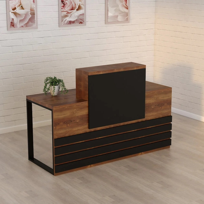 Ресепшин-5 стіл стійка 1600 Файєрвуд Гамма стиль