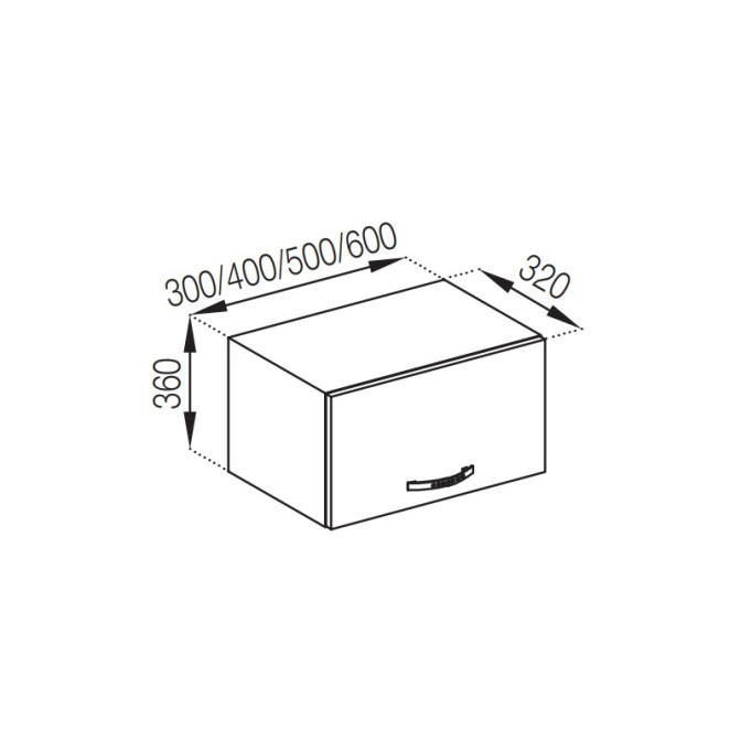 Кухонная секция антресоль А 50 (320) Оля Мир мебели