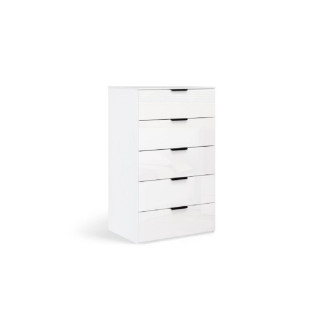 Комод 5Ящ Міла / Mila Глянець Білий MiroMark MA-65-WB