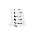 Комод 5Ящ Міла / Mila Глянець Білий MiroMark MA-65-WB