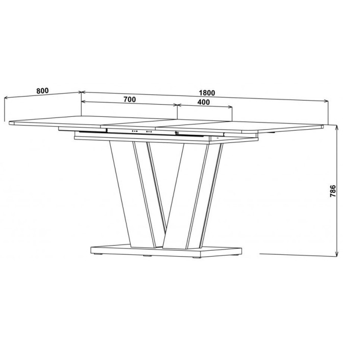 Стіл обідній Torino Блеквуд ячмінний - Графіт Intarsio