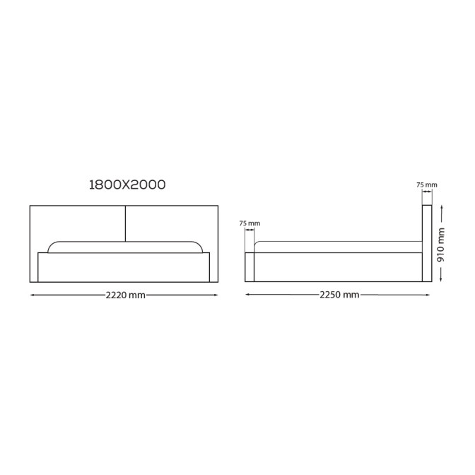 Кровать Мягкая обивка с подъёмным механизмом 1,8х2,0 Дуо / Duo MiroMark SF-48-DU