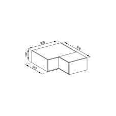 Кухонная секция антресоль А 90х90 кут прямий (570) Влада Мир мебели