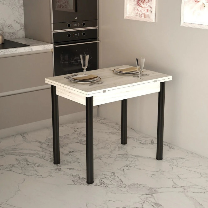 Стол кухонный Модерн Плюс Дуб Крафт Белый Гамма стиль