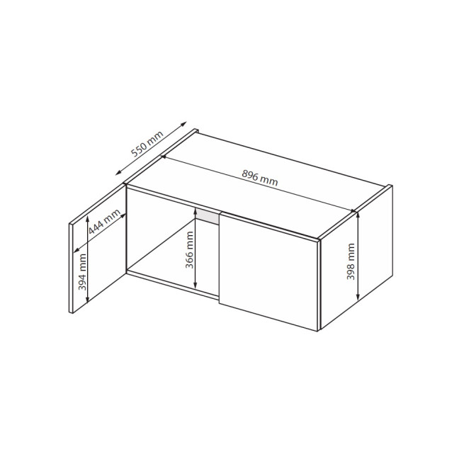 Антресоль 2Дв Меги / Megy Глянец Шиншила Серая MiroMark MG-02-GG