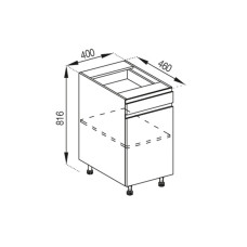 Кухонная секция нижняя Н 40 ДШ FAVORIT Софи Мир мебели  