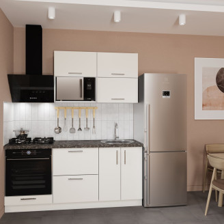 Кухня готова ДСП 2 Класик 1,8 м вбудована плита, окрема витяжка, з ручками Senam Кухня готова ДСП 2 Класик 1,8 м вбудована плита, окрема витяжка, з ручками Senam